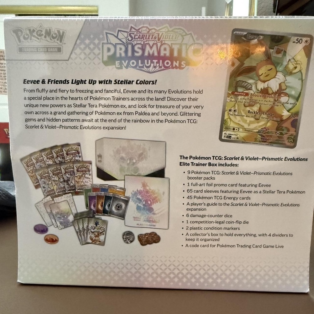 Pokemon Prismatic Evolutions Elite Trainer Box - Multi-Color Eevee Artwork - Picture 2 of 4